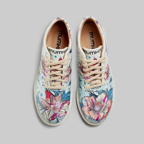 [mumka] Flowers on Green Shortboots