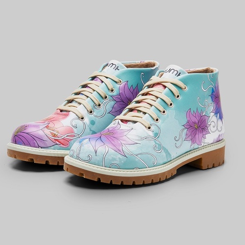 [mumka] Orchids and Lillies Shortboots